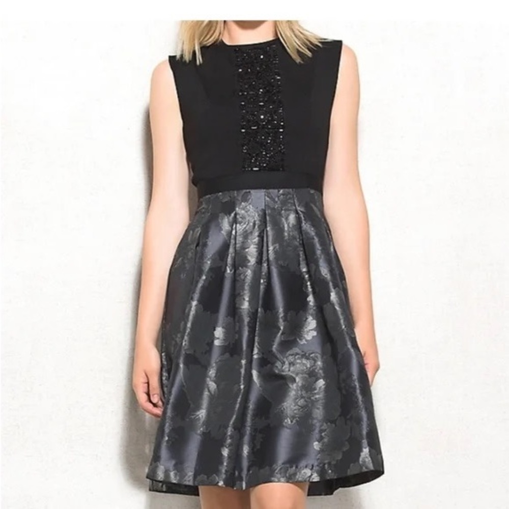 Luxe Carmen Marc Valvo Jacquard Dress Size 8 | Previously worn